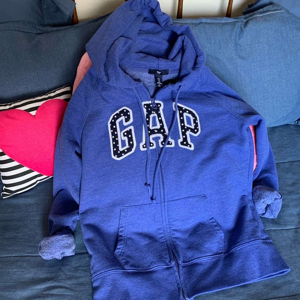 💙 Gap Logo Hoodie Full Zip - Picture 7 of 8